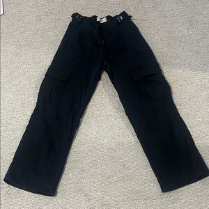 Hollister Women's Black Straight Leg Cargos